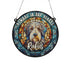 Bearded Collie Memorial Stained Glass Effect Suncatcher